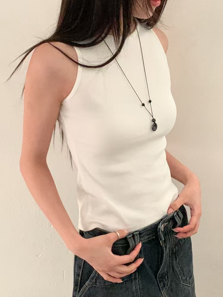 A.VER東大門㊣實拍女裝新款推薦職業熱賣人氣時尚吊帶背心A.VER吊帶/背心圖色1