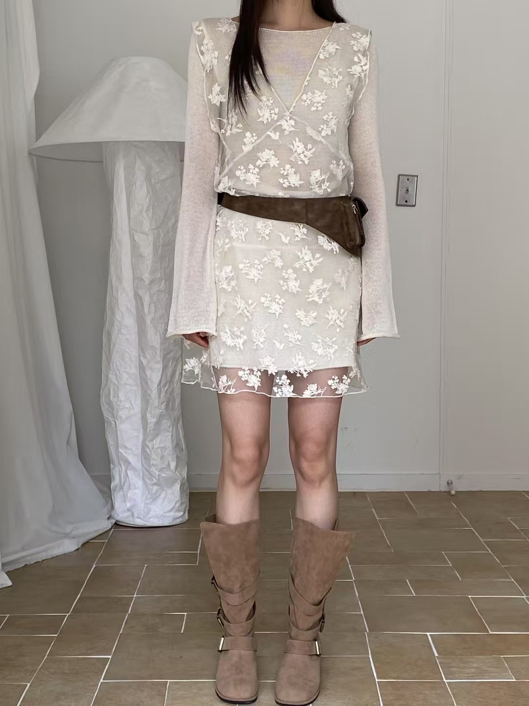 AUTHENTIC-OT東大門㊣代購女士新款25春夏真品套裝不含腰帶AUTHENTIC套裝