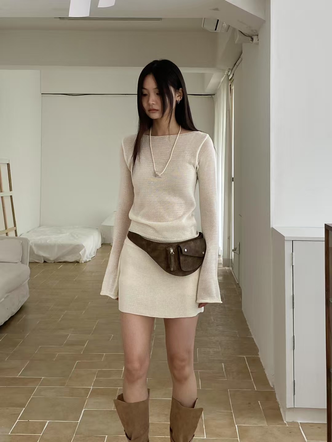 AUTHENTIC-OT東大門㊣代購女士新款25春夏真品套裝不含腰帶AUTHENTIC套裝圖色2