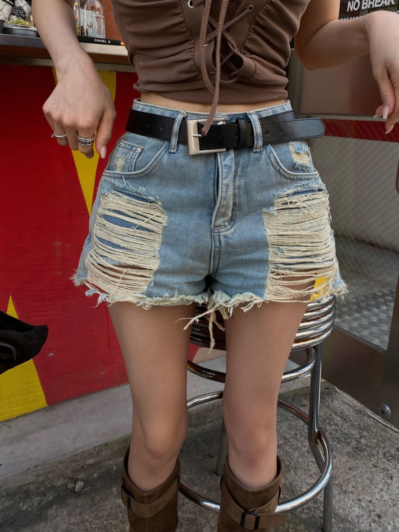 A-CUT韓國直郵㊣女裝新品人氣熱賣休閑職業25春夏短褲不含腰帶A-CUT短褲