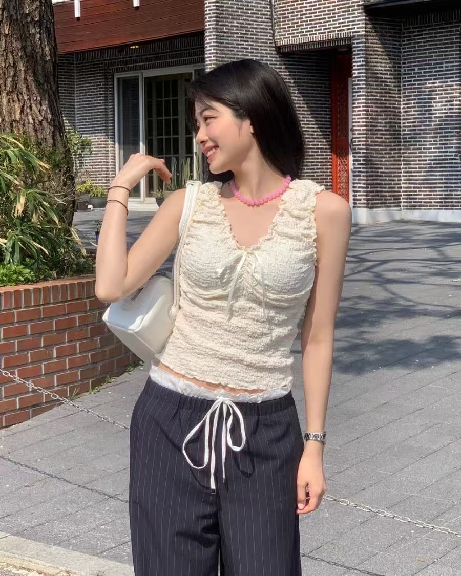 AUTHENTIC-OT東大門㊣實拍女裝新款休閑真品推薦職業吊帶背心AUTHENTIC吊帶/背心
