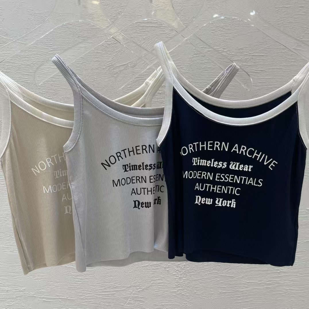 AUTHENTIC-OT東大門㊣實拍女裝新品休閑人氣職業吊帶背心短款AUTHENTIC吊帶/背心