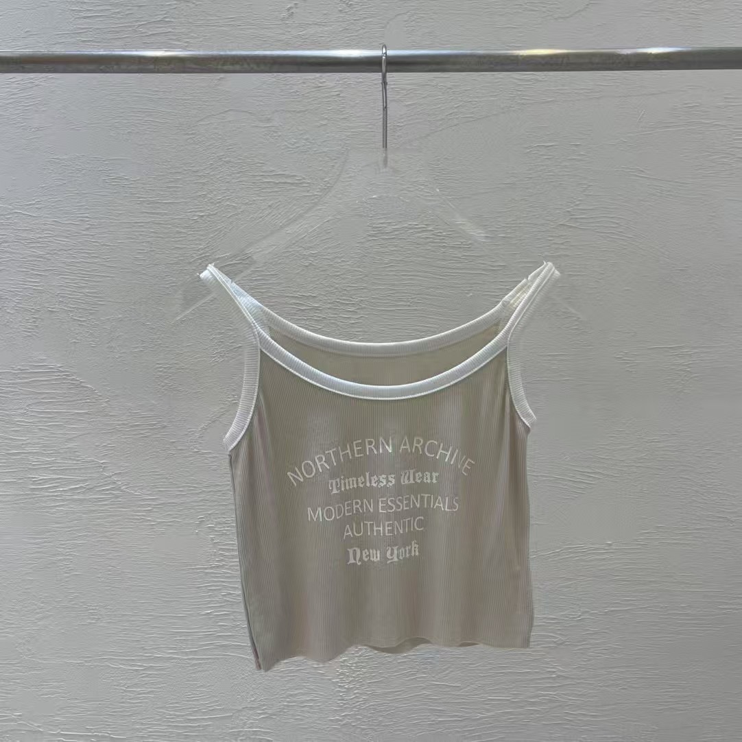 AUTHENTIC-OT東大門㊣實拍女裝新品休閑人氣職業吊帶背心短款AUTHENTIC吊帶/背心