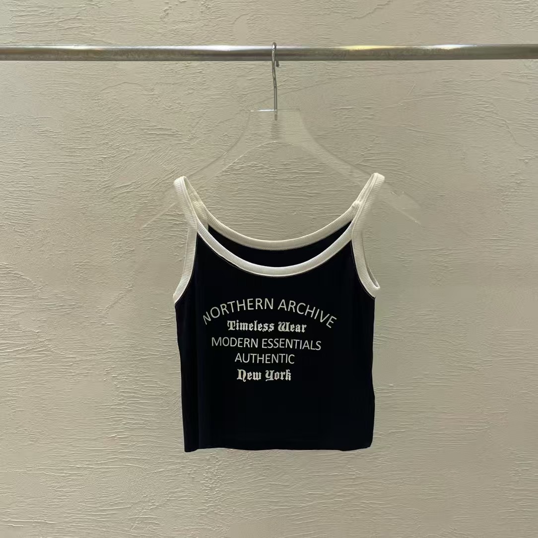 AUTHENTIC-OT東大門㊣實拍女裝新品休閑人氣職業吊帶背心短款AUTHENTIC吊帶/背心圖色3