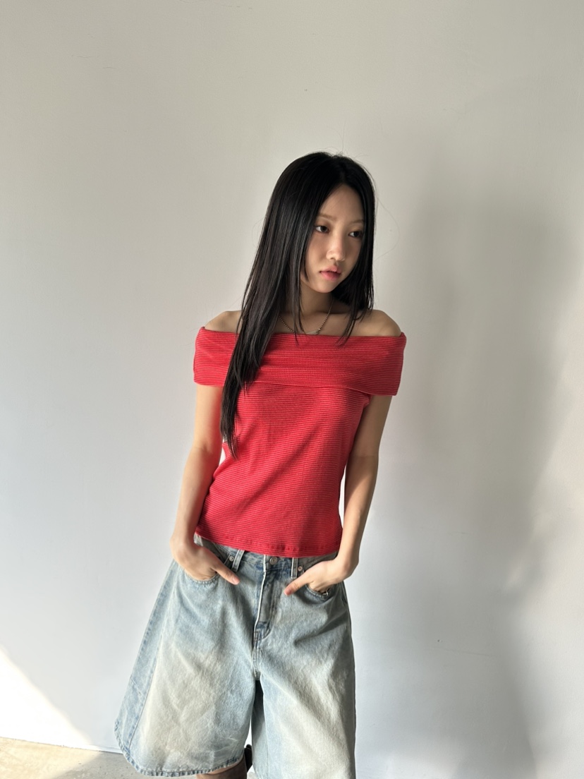 I MFACT東大門㊣直郵女裝新品推薦真品25春夏時尚熱賣T恤露肩I MFACTT恤