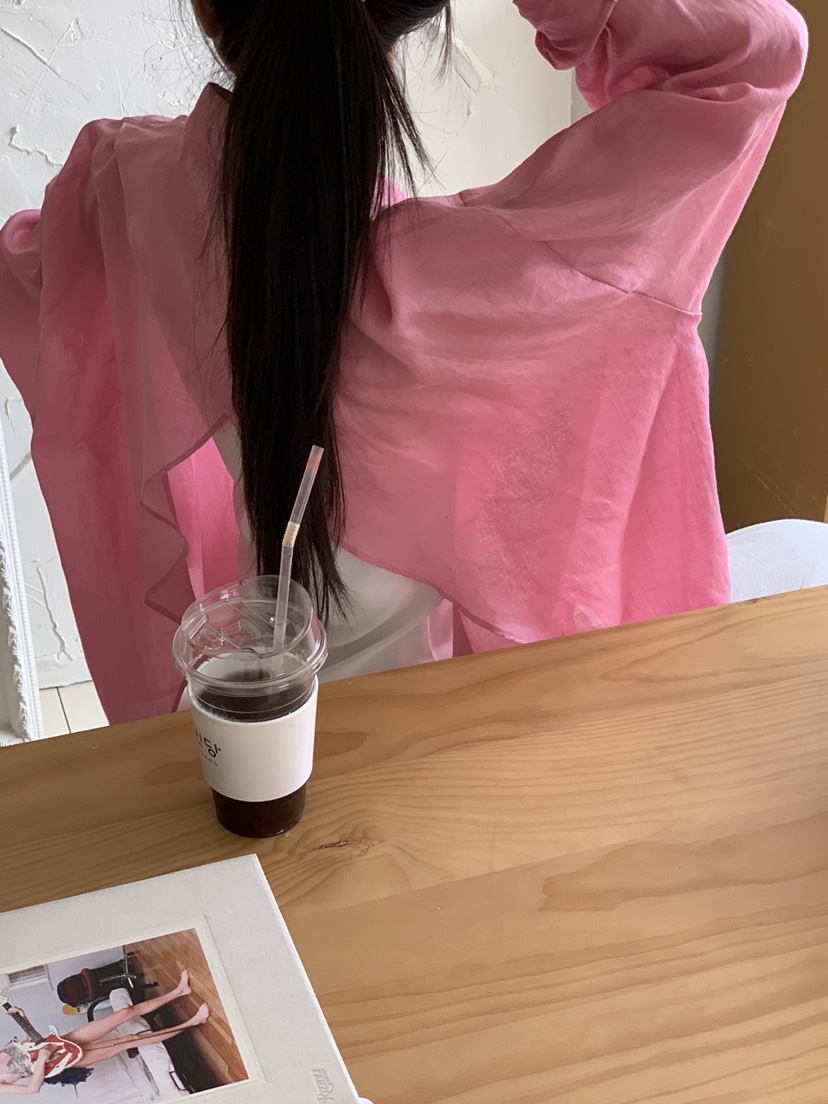 LOGARDEN韓國代購㊣女士新款時尚熱賣職業休閑襯衫蕾絲衫亞麻LO GARDEN襯衫/蕾絲衫