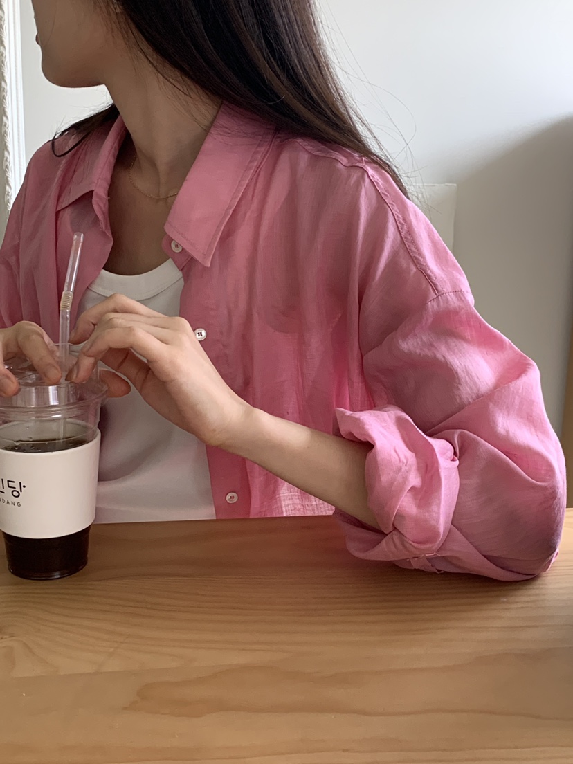 LOGARDEN韓國代購㊣女士新款時尚熱賣職業休閑襯衫蕾絲衫亞麻LO GARDEN襯衫/蕾絲衫