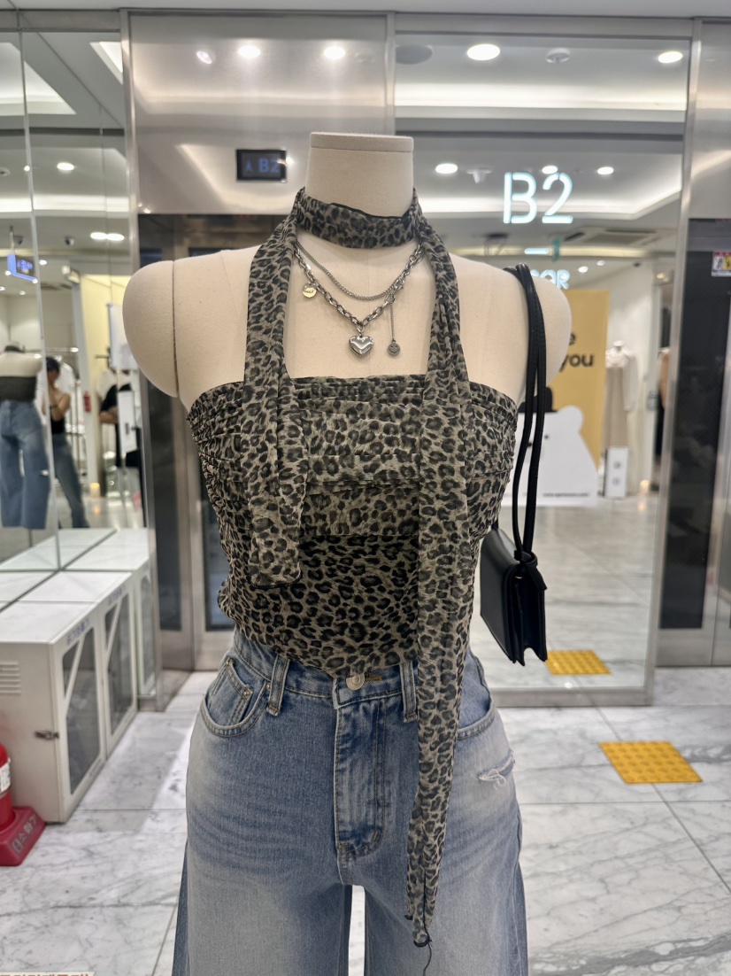 KIFF東大門㊣實拍女裝新款休閑人氣真品25春夏吊帶背心含脖帶KIFF吊帶/背心