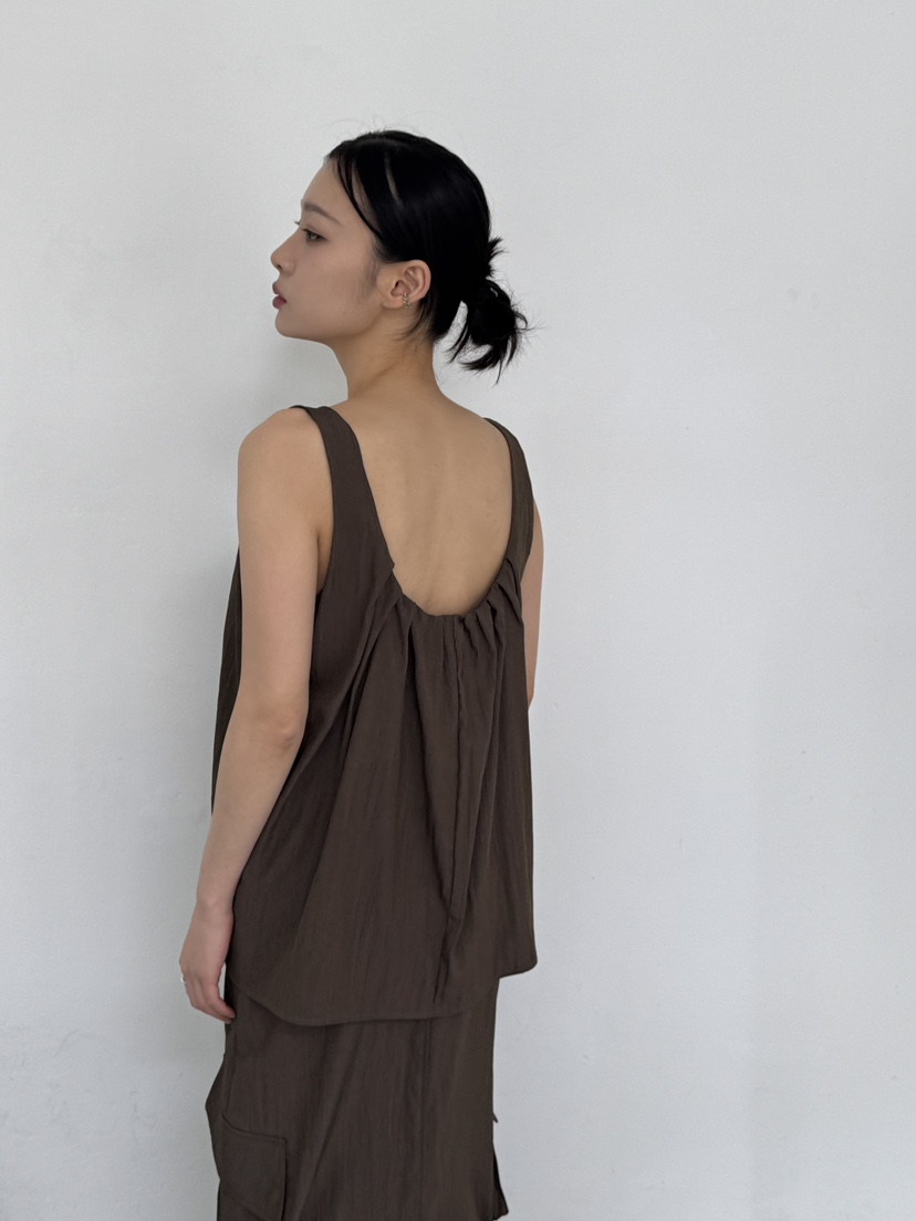 KARE/WEREPIECE韓國代購㊣女裝新品人氣25春夏吊帶背心褶皺KARE/WEREPIECE吊帶/背心