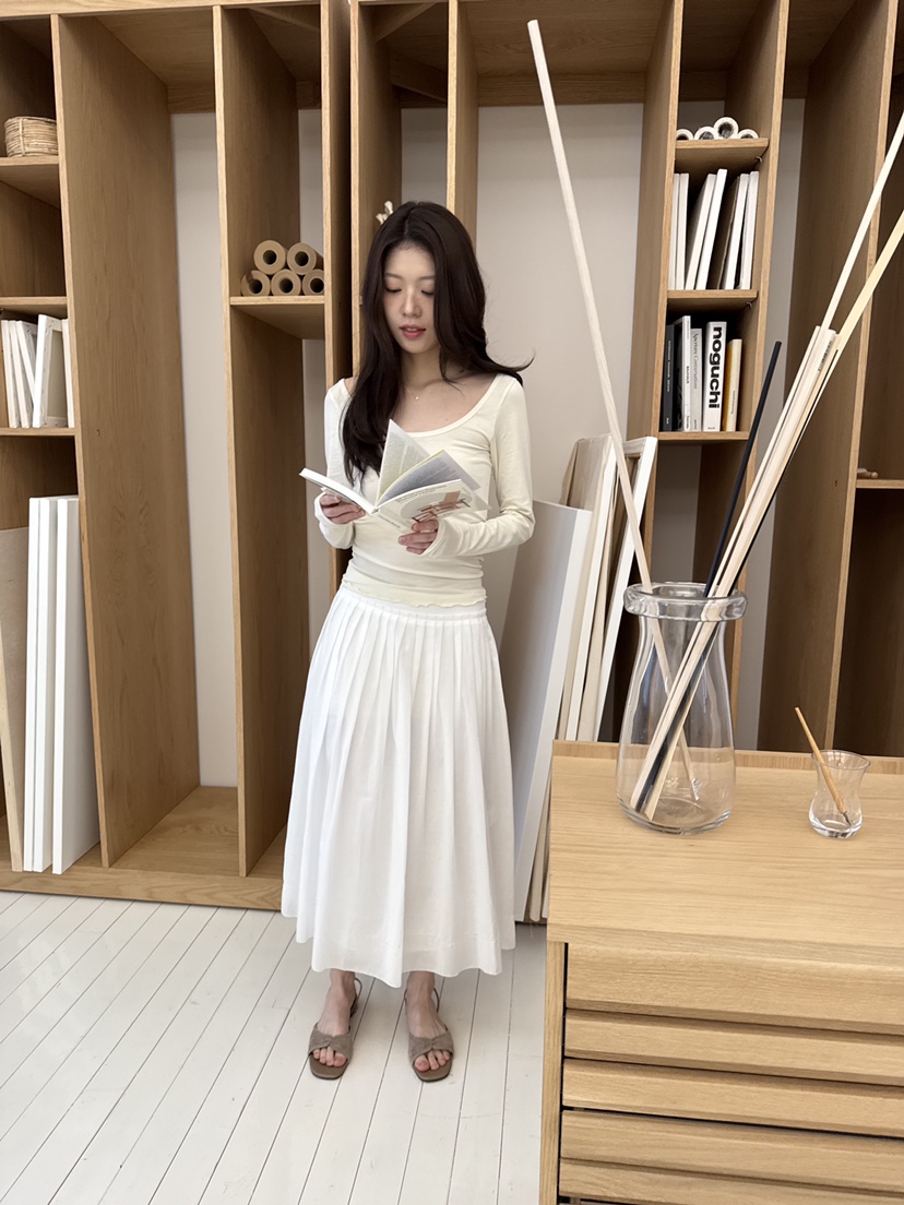 ERUME韓國直郵㊣女裝新品熱賣人氣時尚職業25春夏真品推薦長裙ERUME長裙