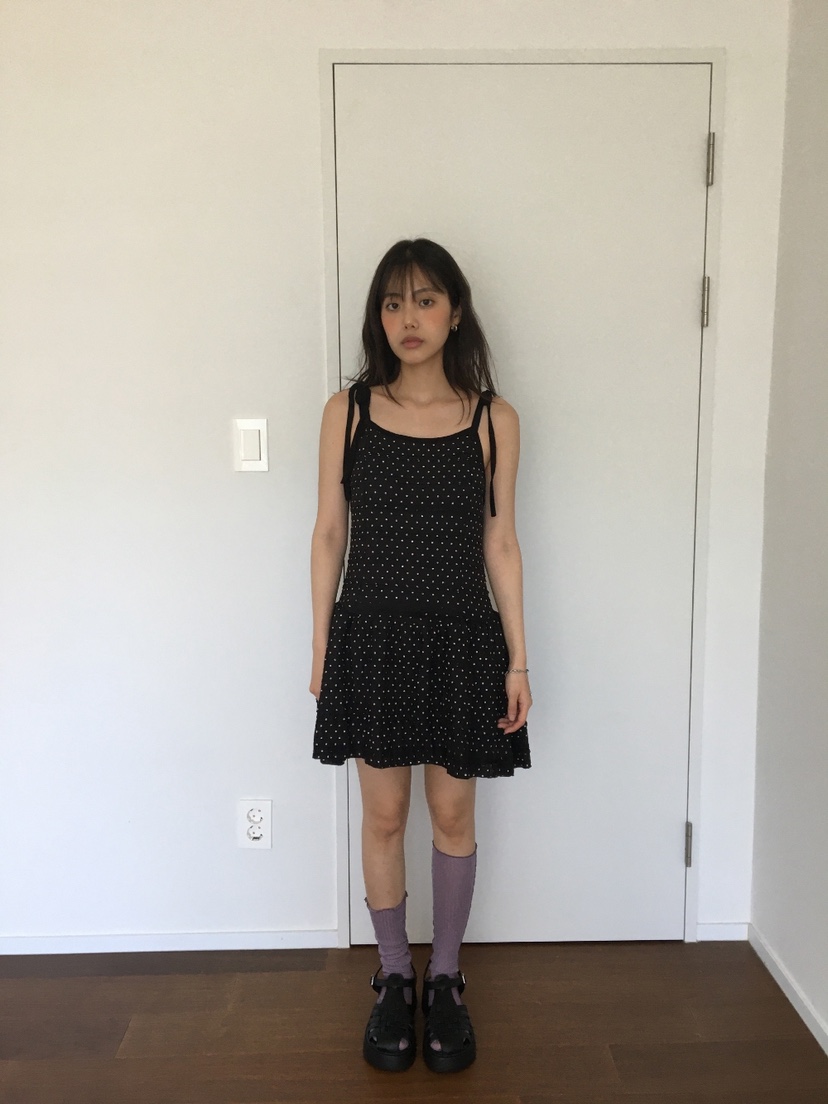 I I韓國代購㊣女裝新品真品25春夏熱賣推薦人氣休閑連衣裙ITSSONG連衣裙