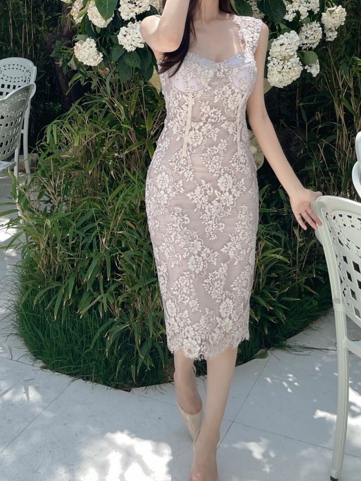 HIGH HEELS東大門㊣實拍女士新款休閑人氣25春夏時尚連衣裙HIGH HEELS連衣裙