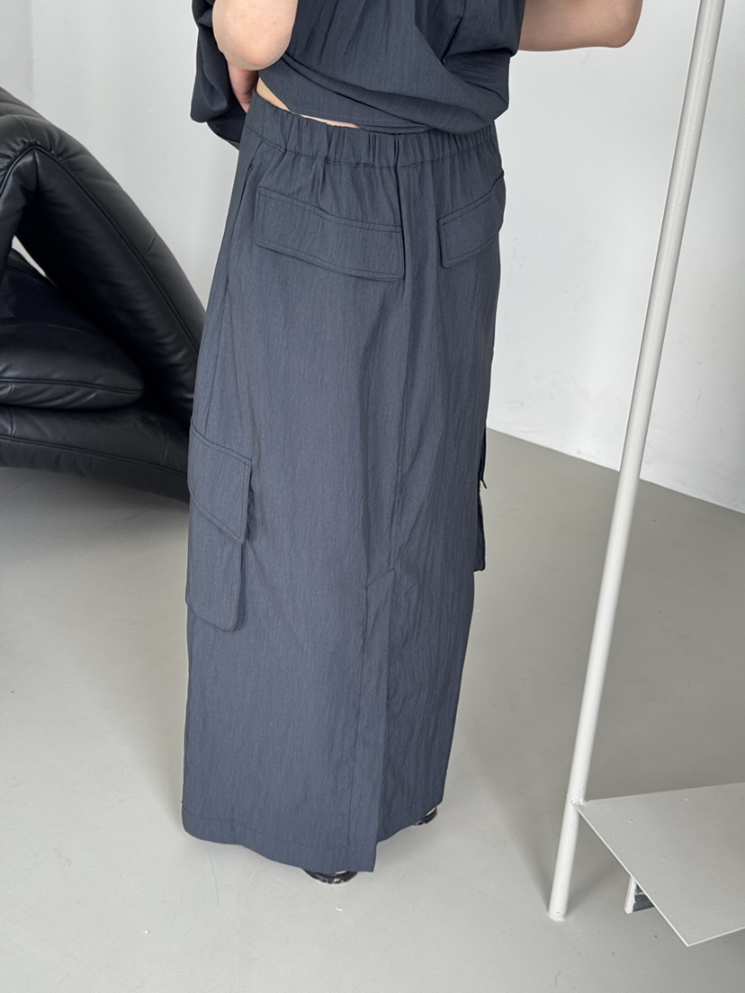 KARE/WEREPIECE韓國代購㊣女士新品25春夏熱賣真品長裙褶皺KARE/WEREPIECE長裙