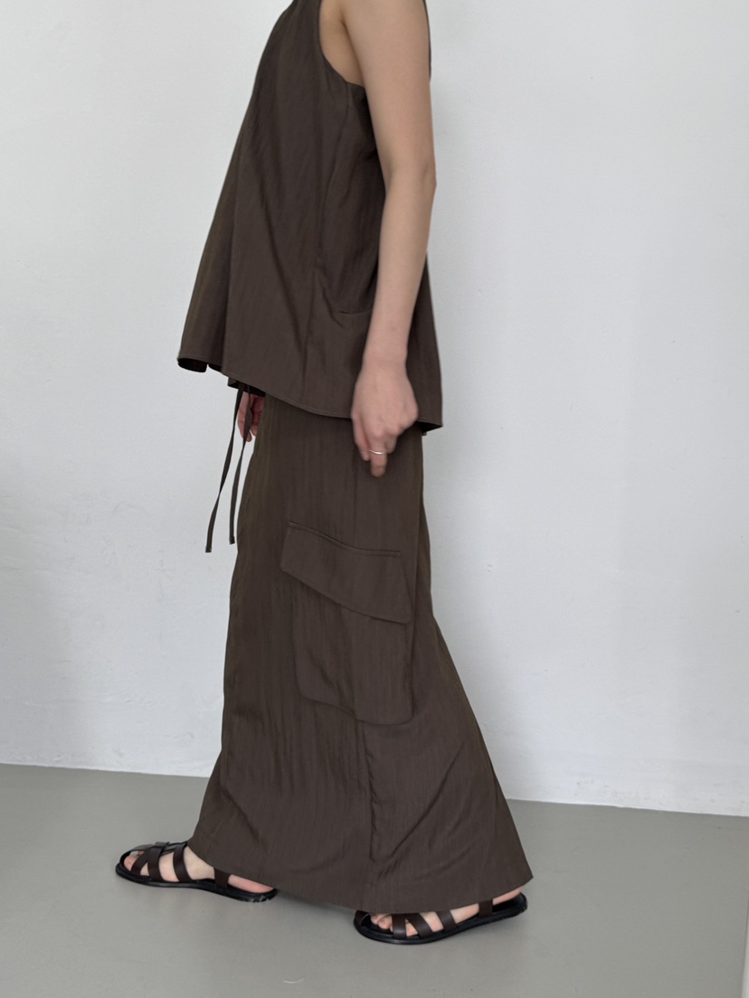 KARE/WEREPIECE韓國代購㊣女士新品25春夏熱賣真品長裙褶皺KARE/WEREPIECE長裙