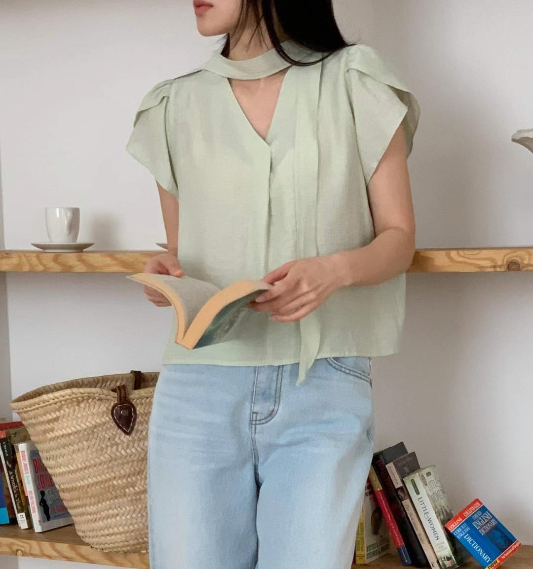 CIRCLE-써클-T韓國代購㊣女裝新品推薦時尚真品襯衫蕾絲衫CIRCLE襯衫/蕾絲衫圖色2