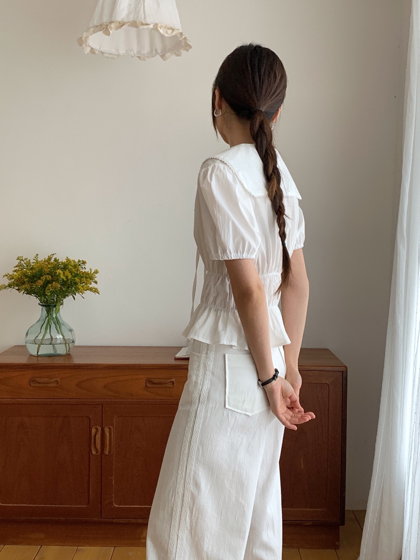 RE:OPENING東大門㊣實拍女士新品25春夏休閑人氣襯衫蕾絲衫RE:OPENING襯衫/蕾絲衫