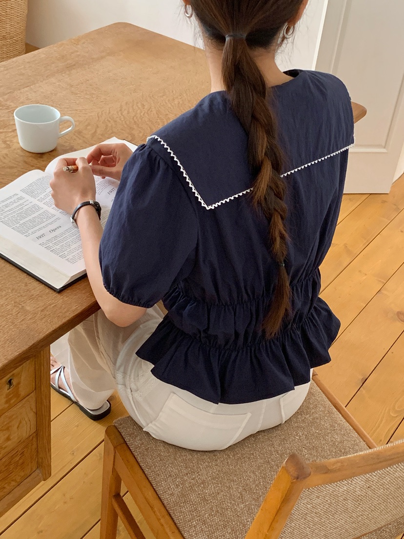 RE:OPENING東大門㊣實拍女士新品25春夏休閑人氣襯衫蕾絲衫RE:OPENING襯衫/蕾絲衫