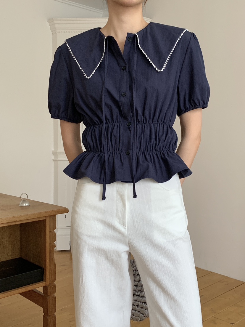 RE:OPENING東大門㊣實拍女士新品25春夏休閑人氣襯衫蕾絲衫RE:OPENING襯衫/蕾絲衫