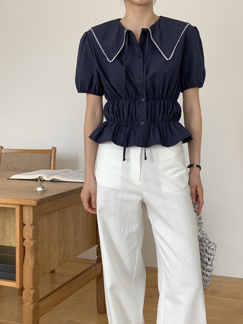 RE:OPENING東大門㊣實拍女士新品25春夏休閑人氣襯衫蕾絲衫RE:OPENING襯衫/蕾絲衫