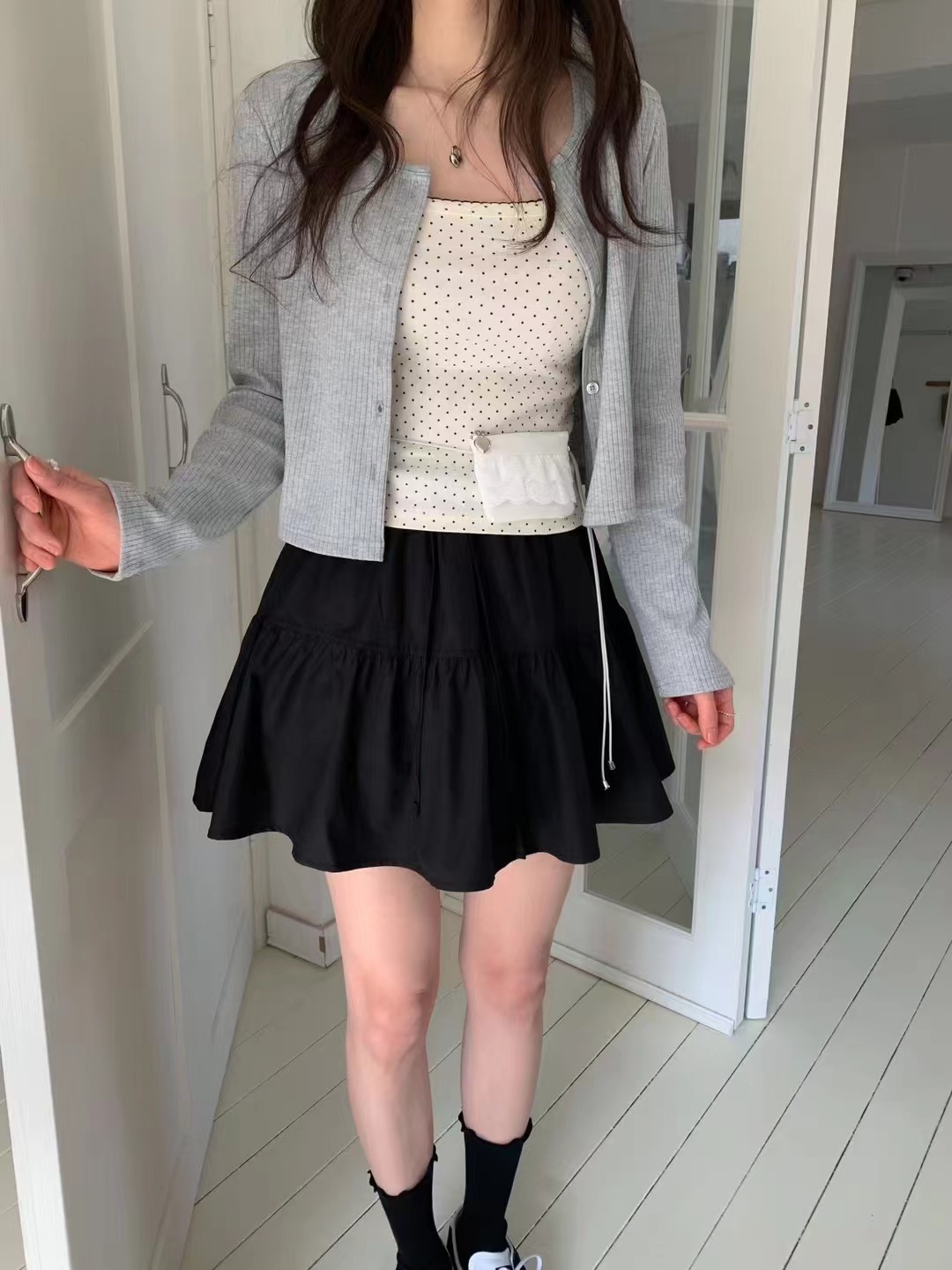 EZEDIARY東大門㊣直郵女裝新款時尚休閑針織衫不含內搭開襟衫EZEDIARY針織衫圖色4