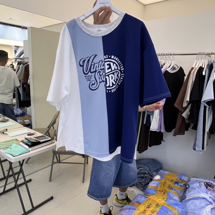 NON CLIP韓國直郵㊣女裝新款時尚真品職業25春夏熱賣人氣T恤NON CLIPT恤圖色2
