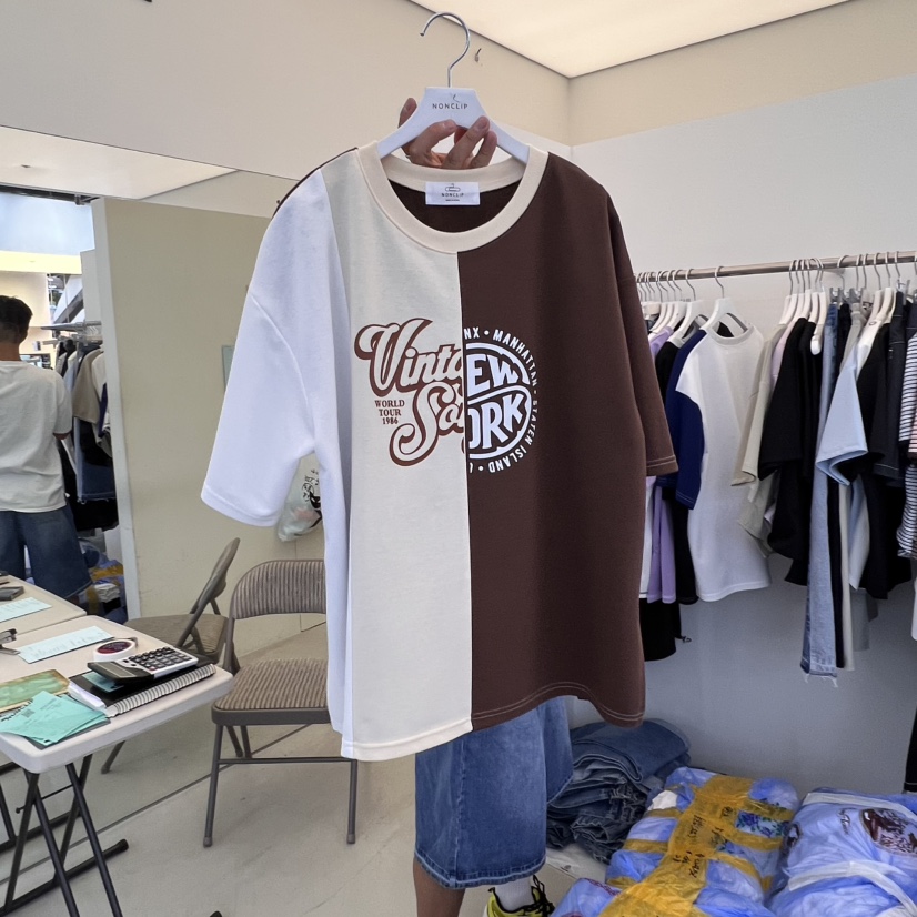 NON CLIP韓國直郵㊣女裝新款時尚真品職業25春夏熱賣人氣T恤NON CLIPT恤圖色3