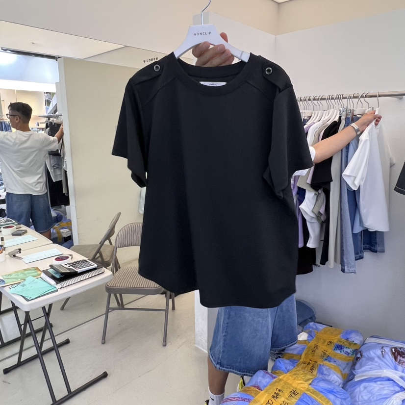 NON CLIP東大門㊣實拍女士新款職業休閑25春夏推薦人氣T恤NON CLIPT恤圖色3