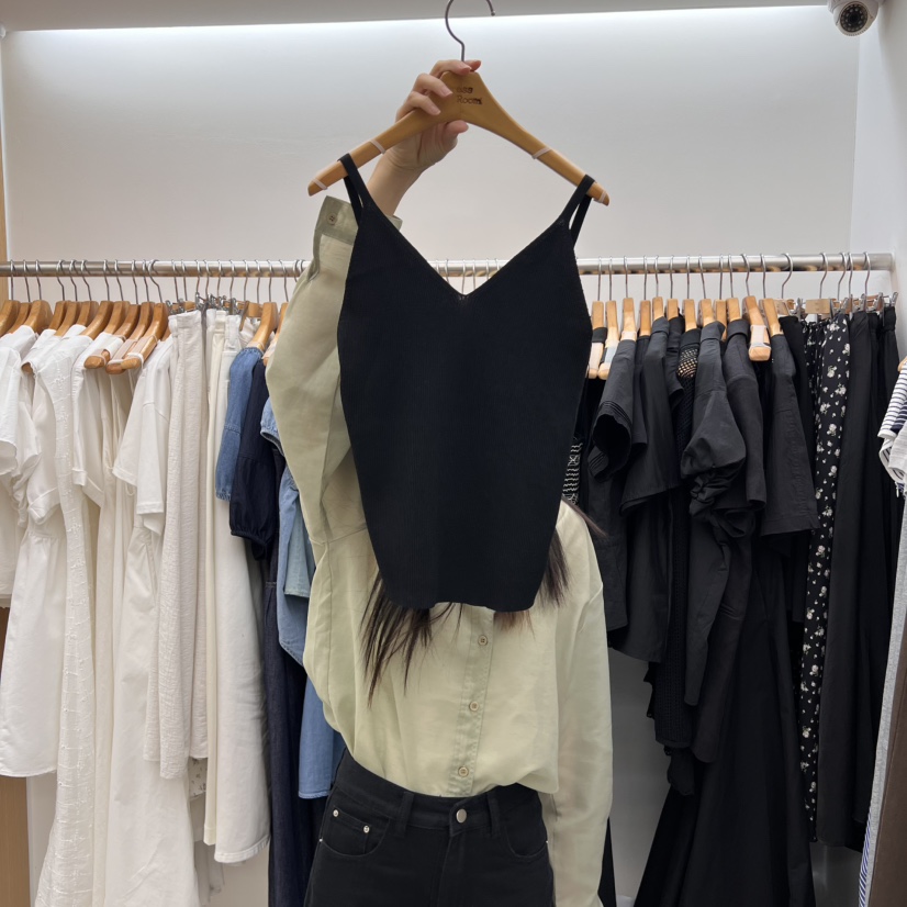 DRESS ROOM韓國代購㊣女裝新款25春夏真品推薦休閑吊帶背心DRESS ROOM吊帶/背心圖色2