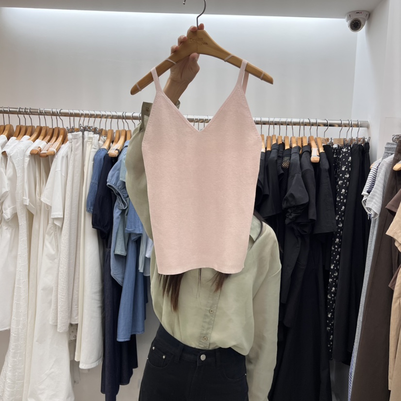 DRESS ROOM韓國代購㊣女裝新款25春夏真品推薦休閑吊帶背心DRESS ROOM吊帶/背心圖色3