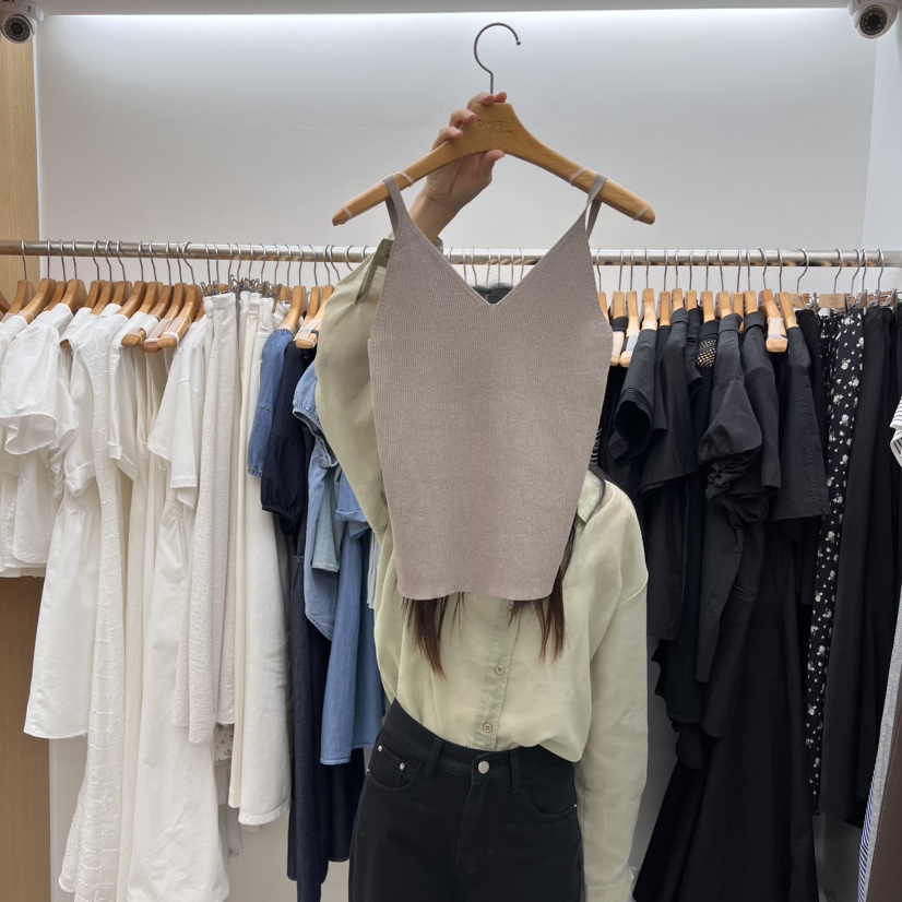 DRESS ROOM韓國代購㊣女裝新款25春夏真品推薦休閑吊帶背心DRESS ROOM吊帶/背心圖色4