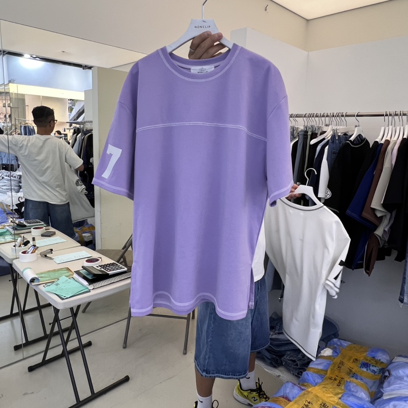 NON CLIP韓國直郵㊣女裝新款休閑25春夏真品人氣職業時尚T恤NON CLIPT恤圖色3