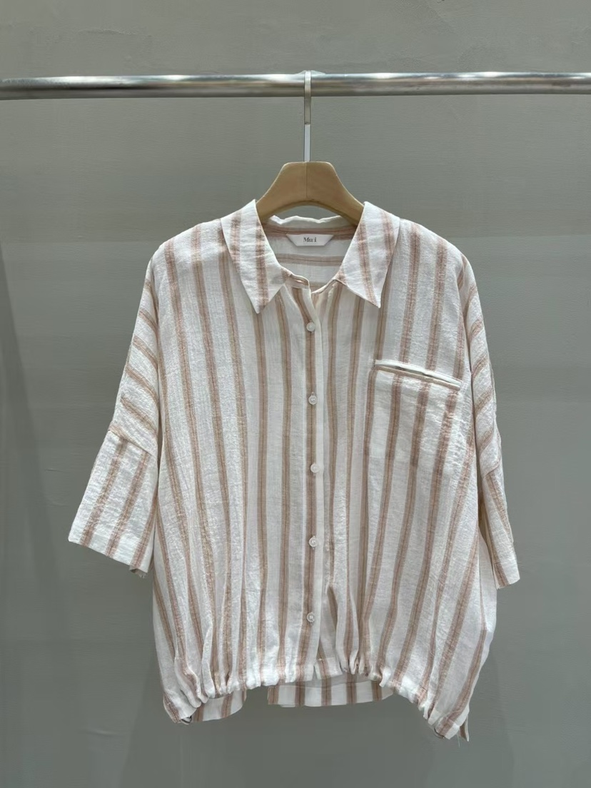 THE MUI韓國直郵㊣女士新品人氣25春夏休閑推薦襯衫蕾絲衫Mu:i-A襯衫/蕾絲衫