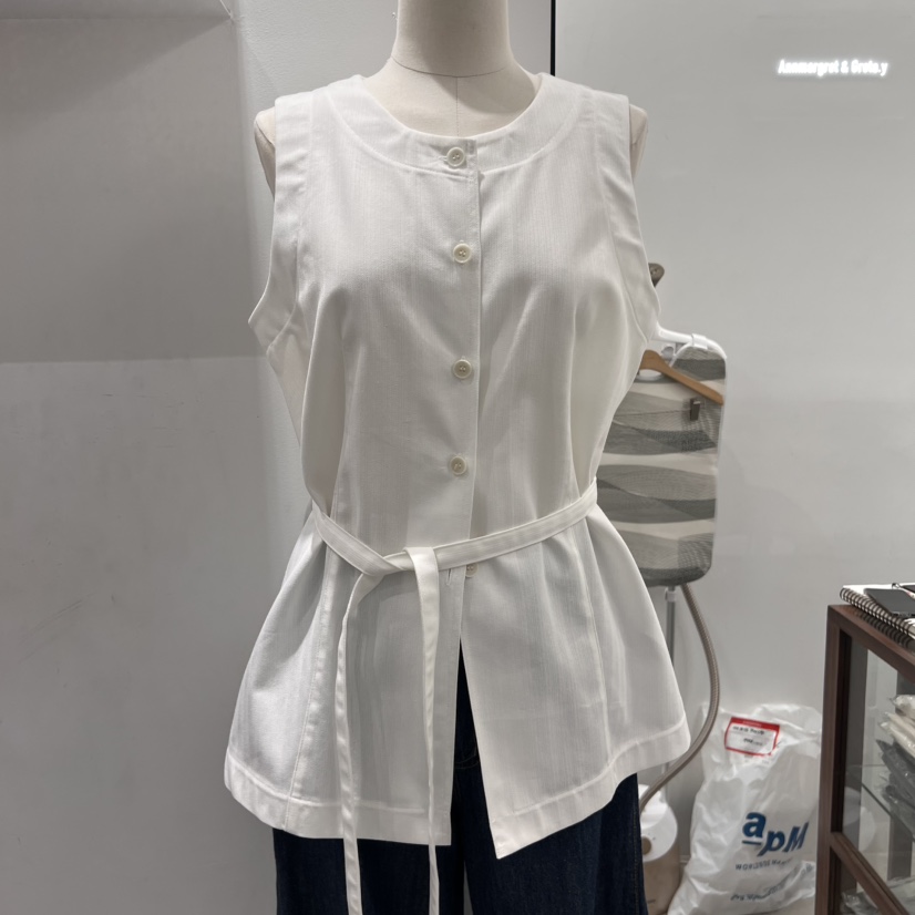 ANN MARGRET東大門㊣直郵女士新品時尚馬甲人字紋GRETA.Y馬甲