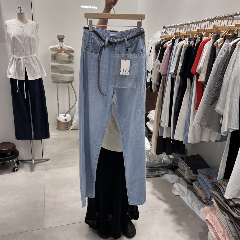 ANN MARGRET東大門㊣直郵女裝新品熱賣牛仔褲含腰帶GRETA.Y牛仔褲圖色3