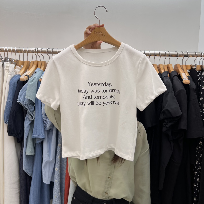 DRESS ROOM韓國代購㊣女裝新款推薦熱賣休閑時尚職業人氣T恤DRESS ROOMT恤