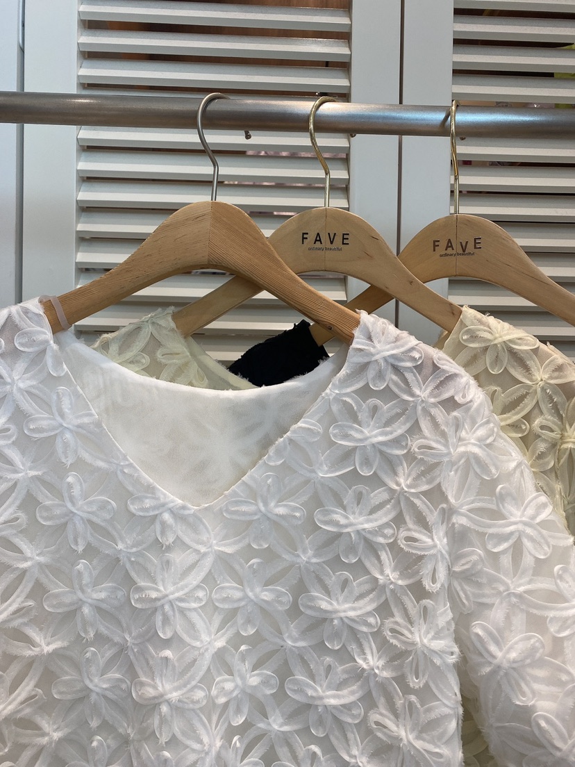 FAVE-L東大門㊣實拍女士新品時尚25春夏熱賣襯衫蕾絲衫刺繡FAVE-L襯衫/蕾絲衫