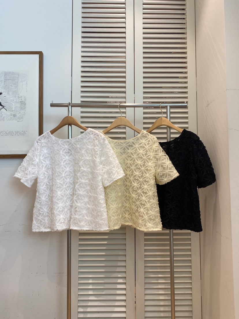 FAVE-L東大門㊣實拍女士新品時尚25春夏熱賣襯衫蕾絲衫刺繡FAVE-L襯衫/蕾絲衫