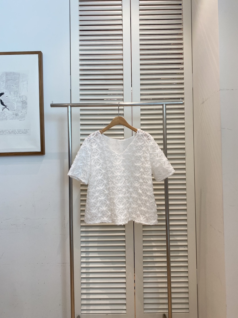 FAVE-L東大門㊣實拍女士新品時尚25春夏熱賣襯衫蕾絲衫刺繡FAVE-L襯衫/蕾絲衫