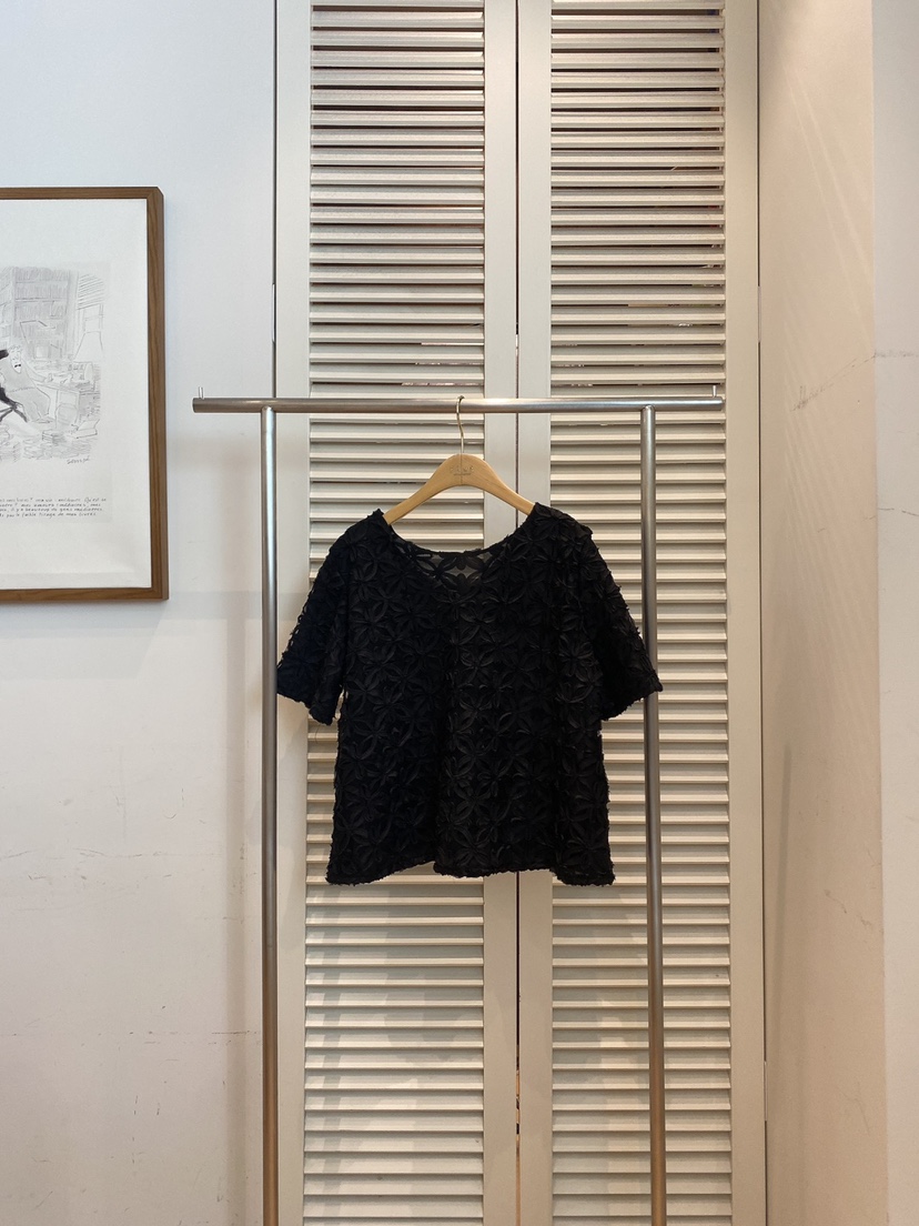 FAVE-L東大門㊣實拍女士新品時尚25春夏熱賣襯衫蕾絲衫刺繡FAVE-L襯衫/蕾絲衫圖色3