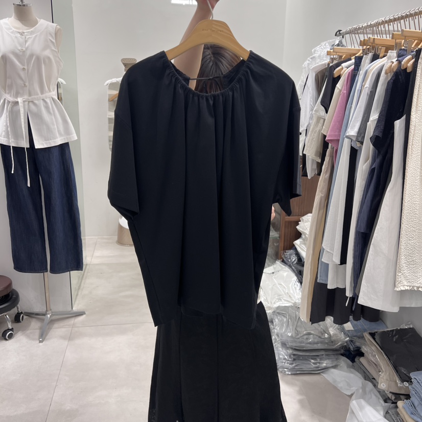 ANN MARGRET東大門㊣直郵女裝新品熱賣襯衫蕾絲衫褶皺GRETA.Y襯衫/蕾絲衫圖色2