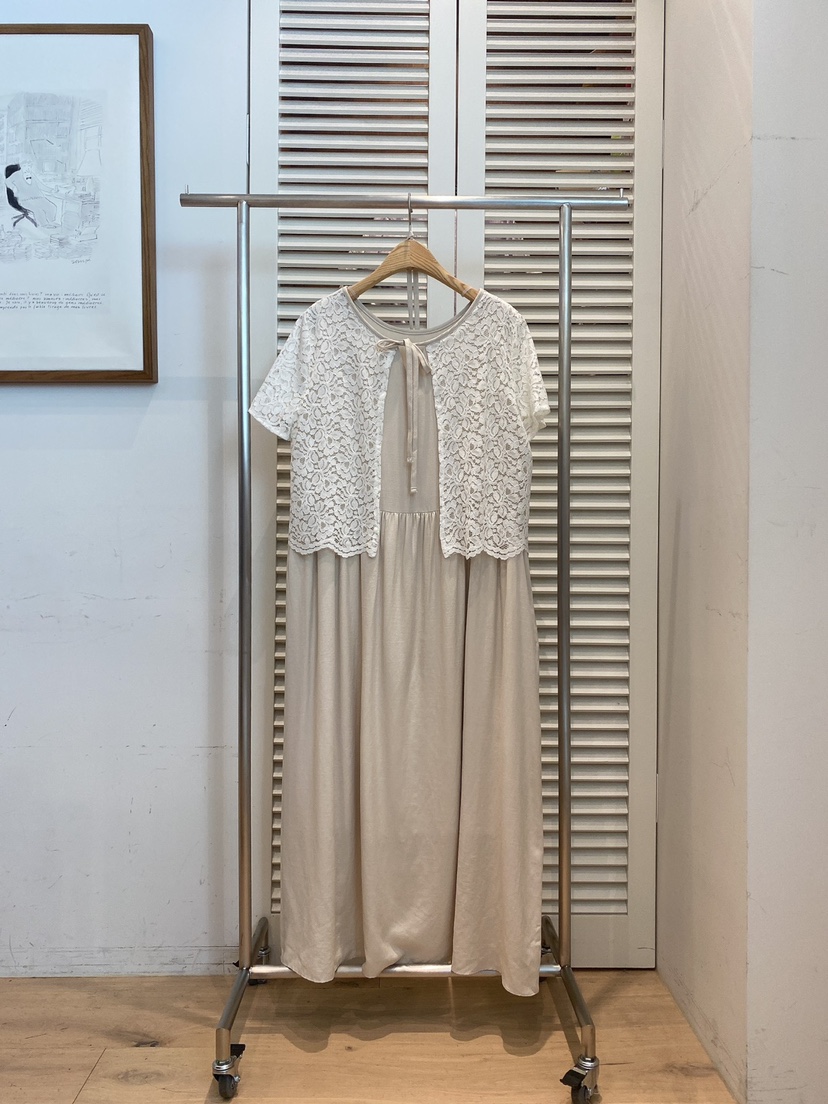 FAVE-L韓國代購㊣女裝新品休閑熱賣25春夏職業連衣裙含腰繩FAVE-L連衣裙