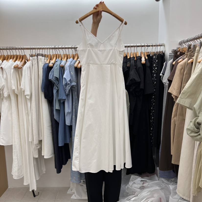 DRESS ROOM東大門㊣直郵女裝新款真品職業時尚25春夏連衣裙條紋DRESS ROOM連衣裙