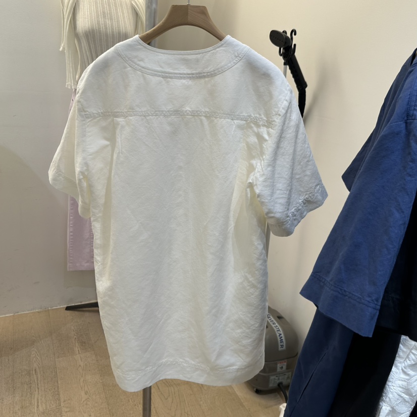 EFFERVESCENT韓國代購㊣女士新品職業25春夏襯衫蕾絲衫亞麻evc/effervescent襯衫/蕾絲衫