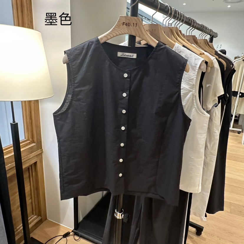 FEBRUARY 11韓國直郵㊣女裝新品職業真品推薦吊帶背心亞麻FEBRUARY11吊帶/背心圖色2