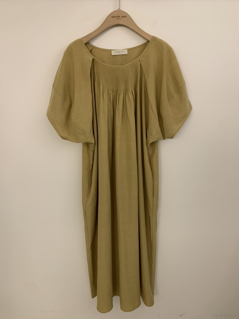 UNDER KEY東大門㊣代購女裝新品25春夏職業人氣連衣裙亞麻布UNDER KEY連衣裙圖色2