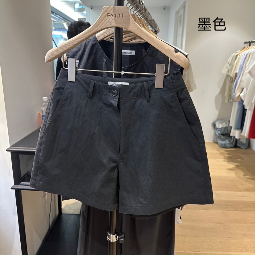 FEBRUARY 11韓國直郵㊣女士新品25春夏時尚休閑推薦職業短褲FEBRUARY11短褲圖色2