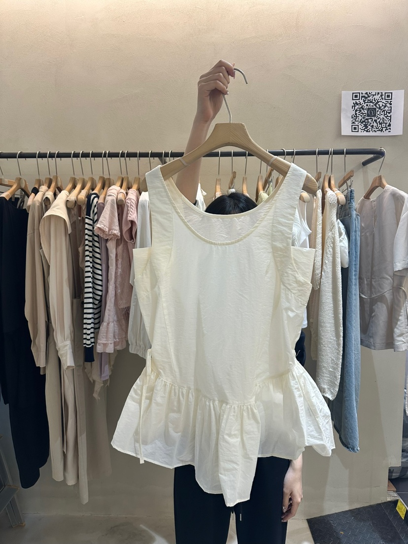 ERIA韓國直郵㊣女士新品人氣25春夏職業時尚休閑推薦吊帶背心ERIA/HUE吊帶/背心