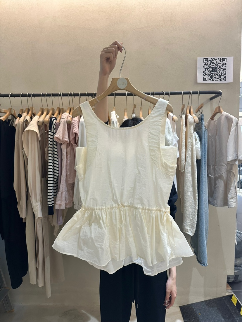 ERIA韓國直郵㊣女士新品人氣25春夏職業時尚休閑推薦吊帶背心ERIA/HUE吊帶/背心