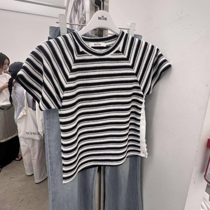 BREATHE韓國直郵㊣女裝新品職業25春夏人氣真品時尚休閑T恤BREATHET恤圖色2