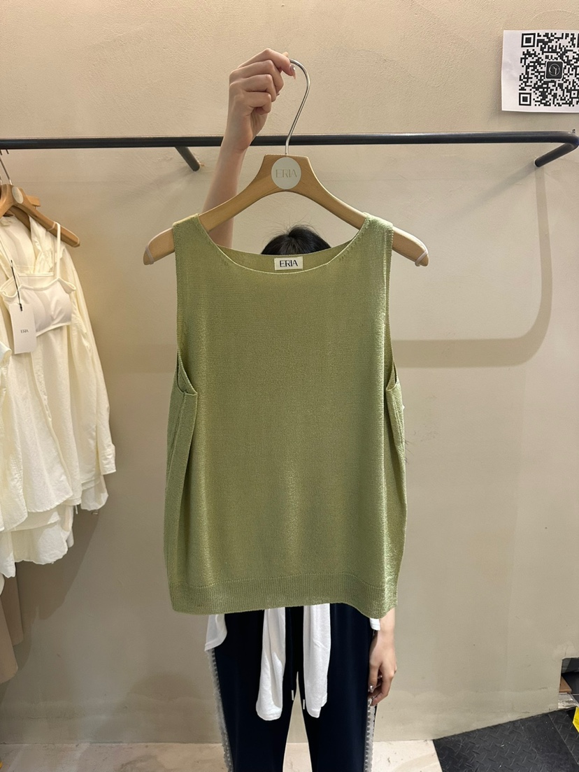 ERIA韓國直郵㊣女士新品真品熱賣休閑推薦時尚職業吊帶背心ERIA/HUE吊帶/背心圖色2